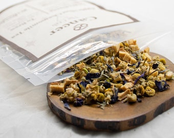 Mistura de chá de câncer | Mistura de chá de maçã, flor de ervilha borboleta e camomila com hortelã | Mistura de chá de astrologia | Mistura de chá para dormir
