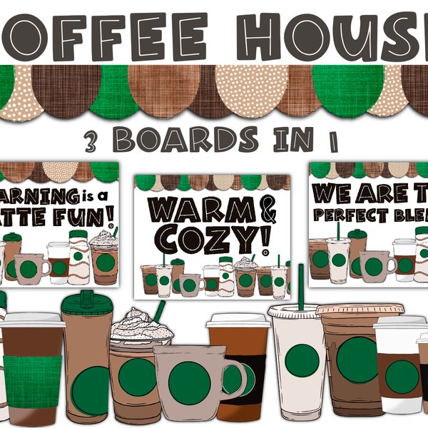 Coffee House Bulletin Board | We are the Perfect Blend | Learning is a Latte Fun | 23