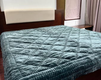 Edredón/manta/edredón/colcha/cubierta de cama/edredón/colcha de terciopelo de seda, individual/matrimonial/queen/king/tamaño personalizado