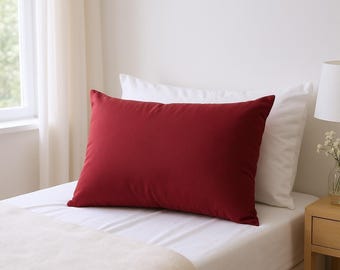 Funda de almohada de seda satinada en varios colores: suave imitación charmeuse, decorativa para dormitorio, con cierre de cremallera, disponible en tallas estándar, queen y king.
