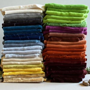 Tecido de veludo de seda Mulberry vendido por metro/comprimento personalizado – 114 cm de largura, veludo de seda luxuoso para costura, vestuário, patchwork e decoração – várias cores