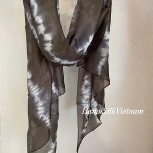 100% Natural Silk Scarf, Long Silk Shawl for Women, Made in Vietnam