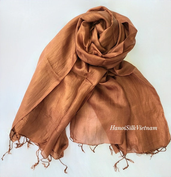Pure silk wrap Long silk scarf Woven scarf Silk shawl wrap Gift for Her,