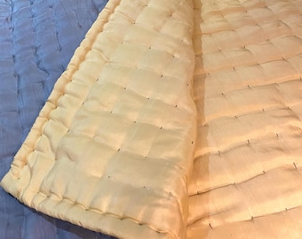 Handgemaakte zijden quilt/deken/dekbed/sprei/bedovertrek/dekbed/overtrek, pure moerbeizijde deken in twin/full/queen/kingsize/aangepast formaat.