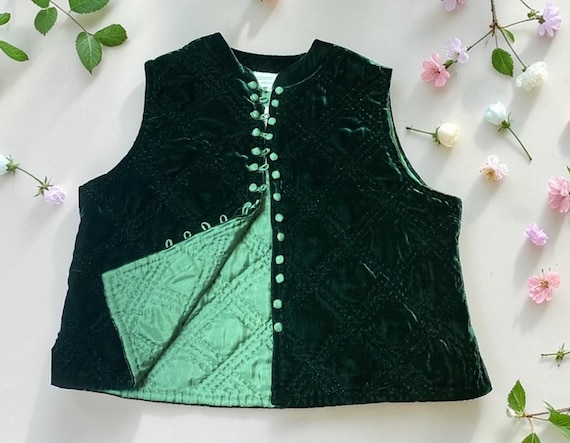 Hand-Stitched Silk Velvet Vest – 100% Mulberry Silk Lining – Custom Size & Color – Artisan Statement Waistcoat