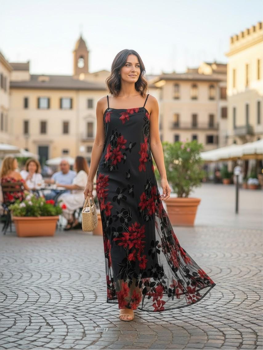 garden of romance burgundy floral burnout strapless maxi dress Slip Black floral
