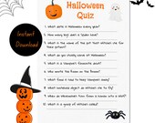 Halloween quiz, kids Halloween Quiz, instant download, digital download Halloween quiz, print at home Halloween quiz