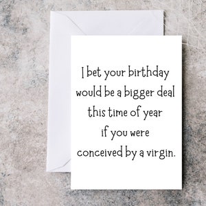 Carte d'anniversaire de Noël, carte d'anniversaire de décembre, carte de Noël amusante pour ceux qui sont nés à Noël, carte d'anniversaire pour Noël,