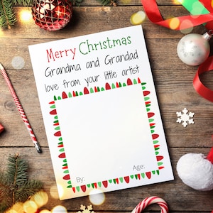 Dessinez votre propre carte de Noël pour grand-mère et grand-père, carte de Noël grand-mère et grand-père, carte de Noël souvenir pour grand-mère et grand-père