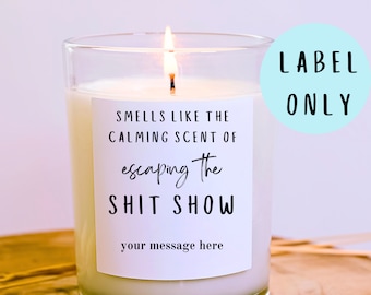 Personalised New Job Candle Label: Funny Leaving Gift, Retirement Gift
