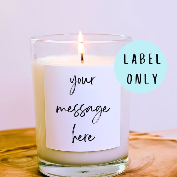 Personalised custom made candle label, custom candle label, personalised candle gift, custom candle label, custom message candle label