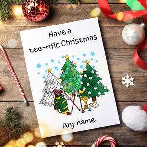 Carte de Noël personnalisée pour golfeur, passez un Noël grandiose, carte de Noël pour golfeur, carte de Noël pour golfeur, carte pour golfeur