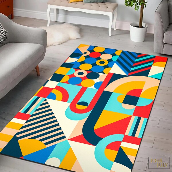 Geometric Rug Etsy