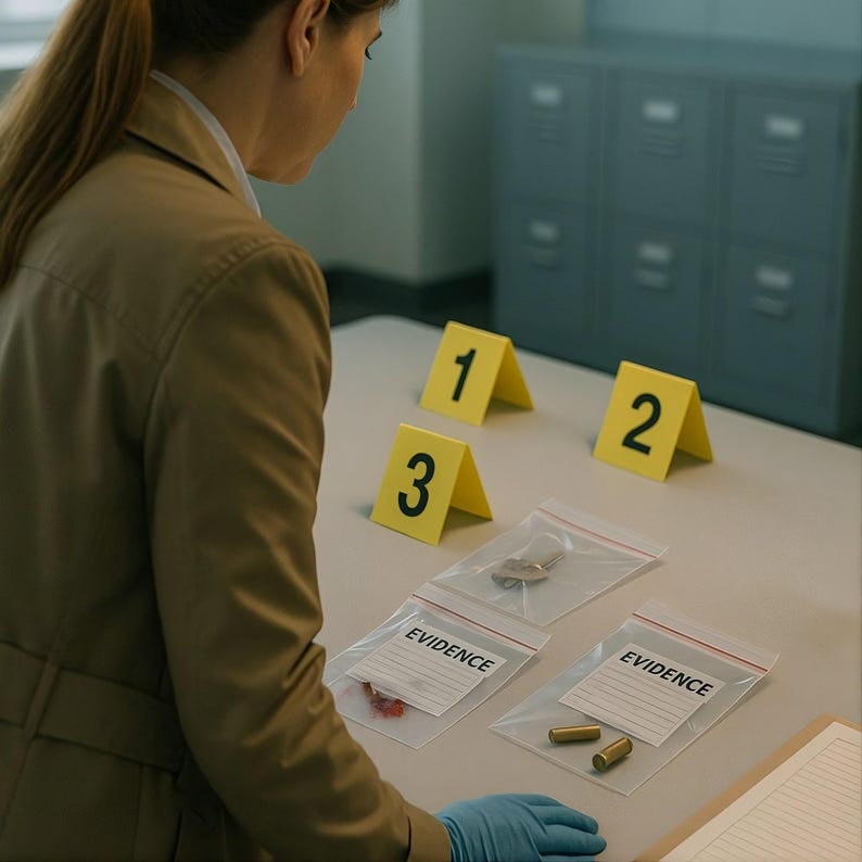 Kit stampabile per delitti misteriosi - Accessori per feste con giochi investigativi - Investigazioni criminali - Decorazioni per escape room immagine 6