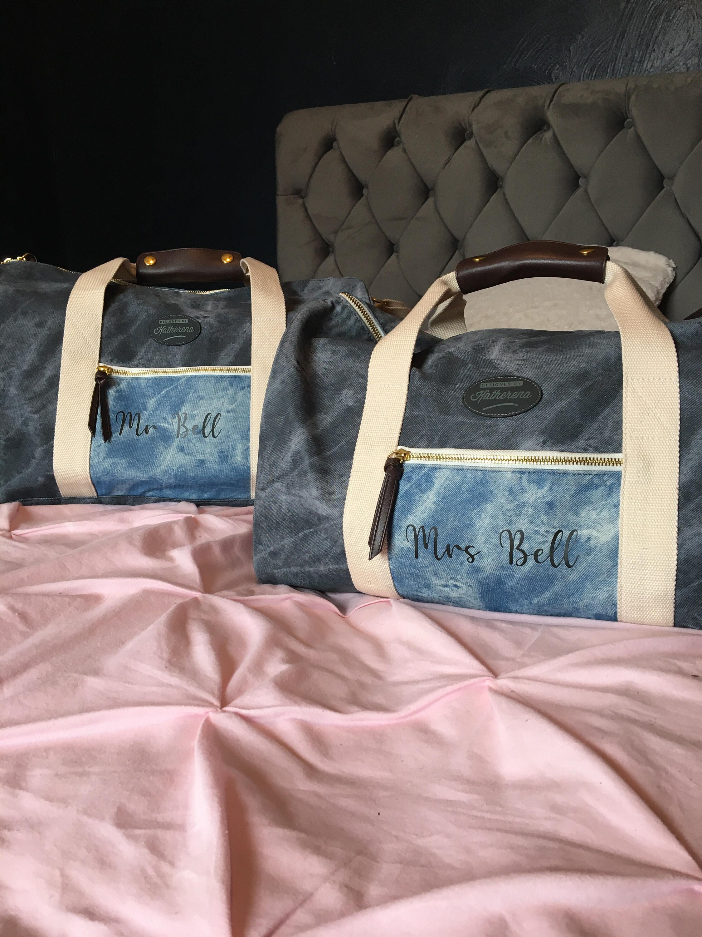 personalised over night bag