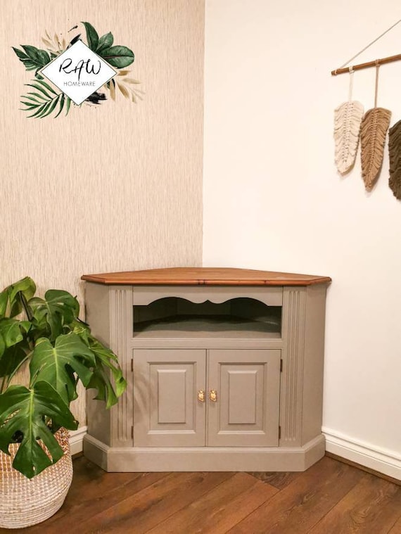 Light grey corner tv unit discount