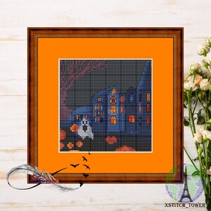 Cross stitch pattern &quot;Halloween night&quot;, fantasy pattern, Xstitch Chart, Instant Download, Needlepoint, printable PDF