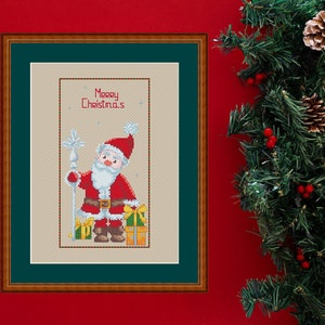 Christmas Cross stitch  pattern &quot;Santa Claus &quot;, Instant Download PDF, SAGA