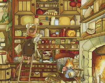 Mäusehaus Küche II Kreuzstichmuster (PDF Download)
