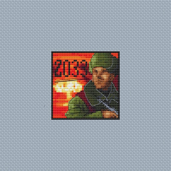 Cross Stitch Pattern Metro 2033 Motifs Design 1, Xstitch Chart.