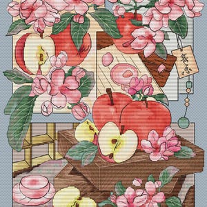 My beloved apples Cross stitch pattern