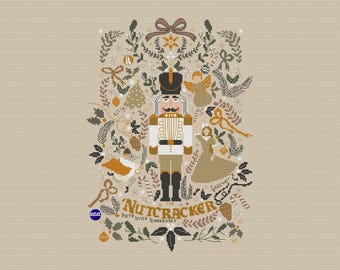 Christmas Cross Stitch Pattern: Nutcracker (Instant download PDF, SAGA)