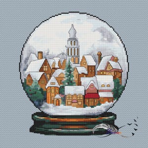 Christmas cross stitch pattern, Christmas crystal ball 8, glass ball cross-stitch pattern, Instant Download PDF, Christmas Tree decoration