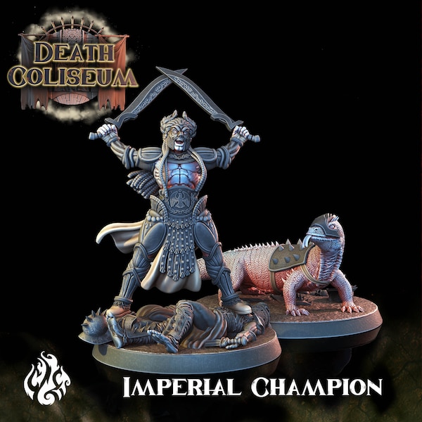 Imperial Champion and Lizard Companion | Death Coliseum - Crippled God Foundry