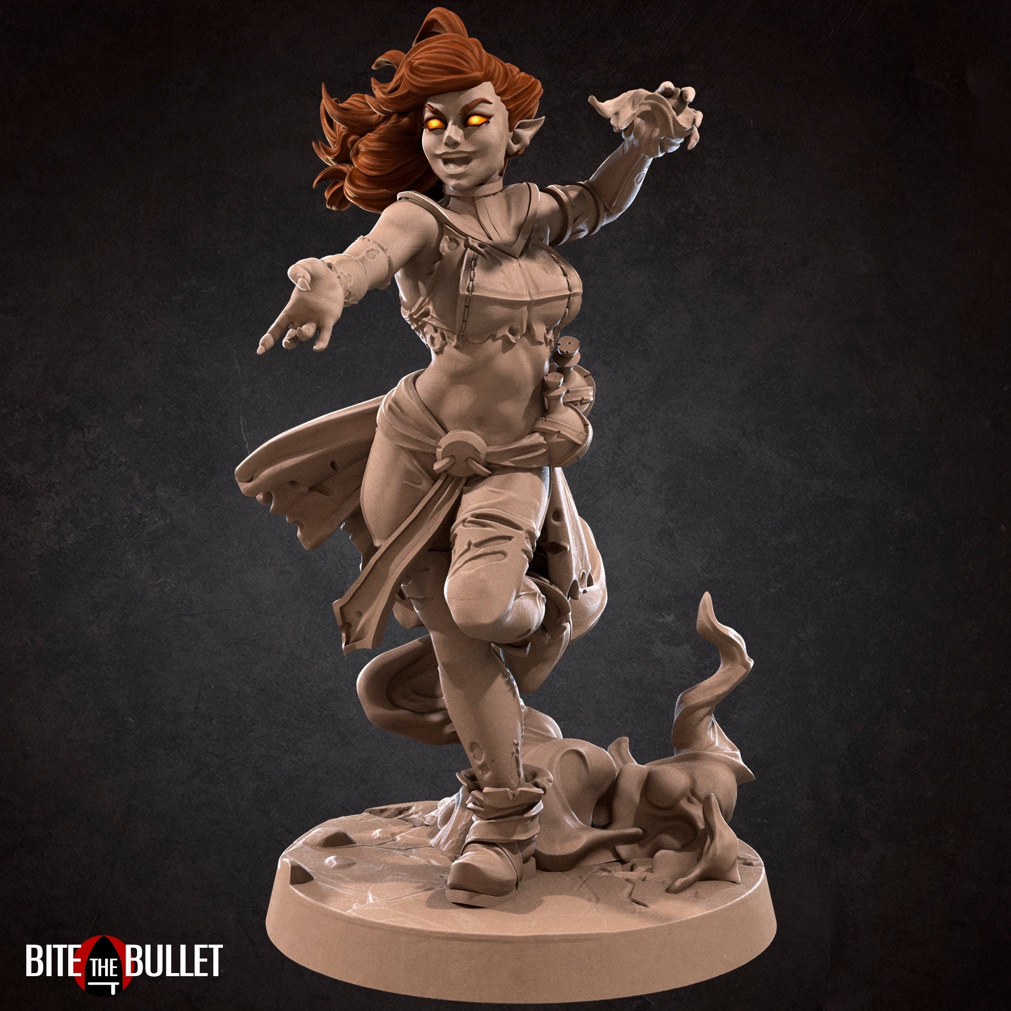 Fire Genasi Sorcerer Bite the Bullet Tabletop RPG Dnd Pathfinder ...