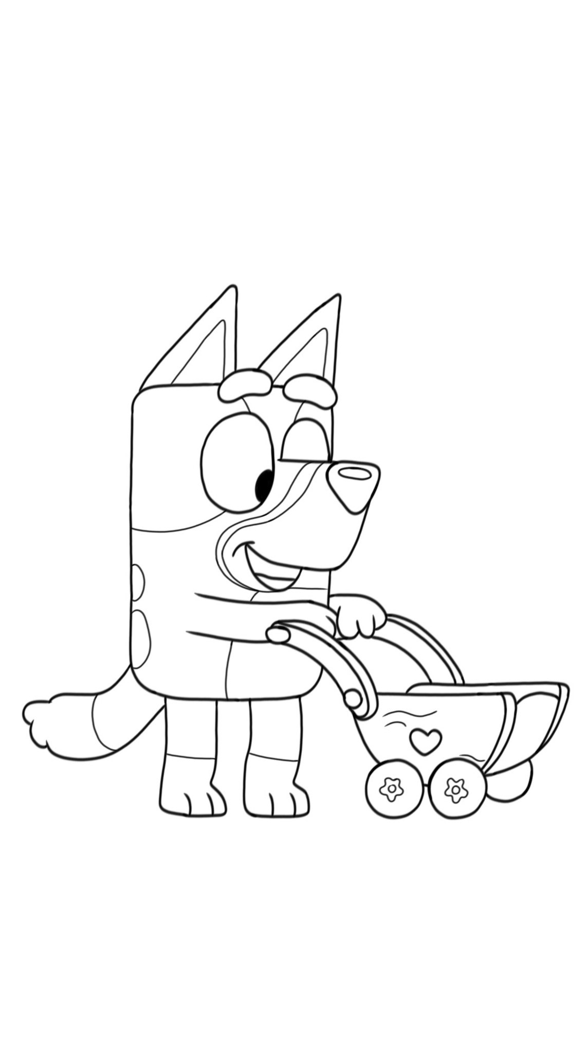 bluey coloring pages family