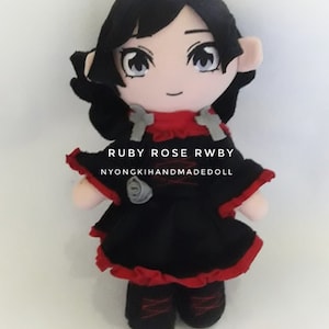 Custom Plush from Your Favourite Game or Anime- Ruby Rose from RWBY