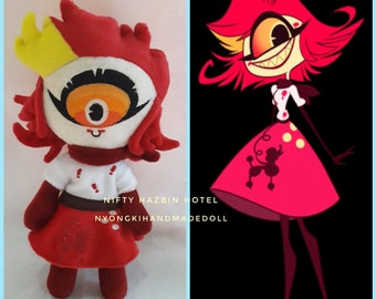 Custom Plush From Your Favourite Anime , Game, Movie Character - Nifty From Hazbin Hotel