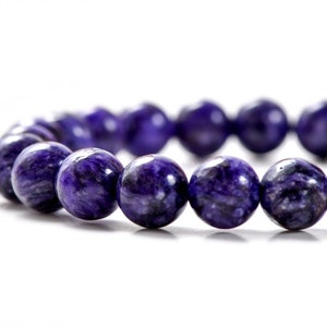 Handmade Beads Charoite Bracelet AAA+ Grade Deep Purple Charoite Genuine Bracelet , 8mm Charoite Genuine Bracelet Charoite beads Bracelets