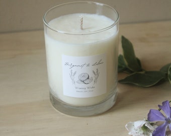 Bergamot & Lilac Candle | 14 oz Soy Wax Scented Candle