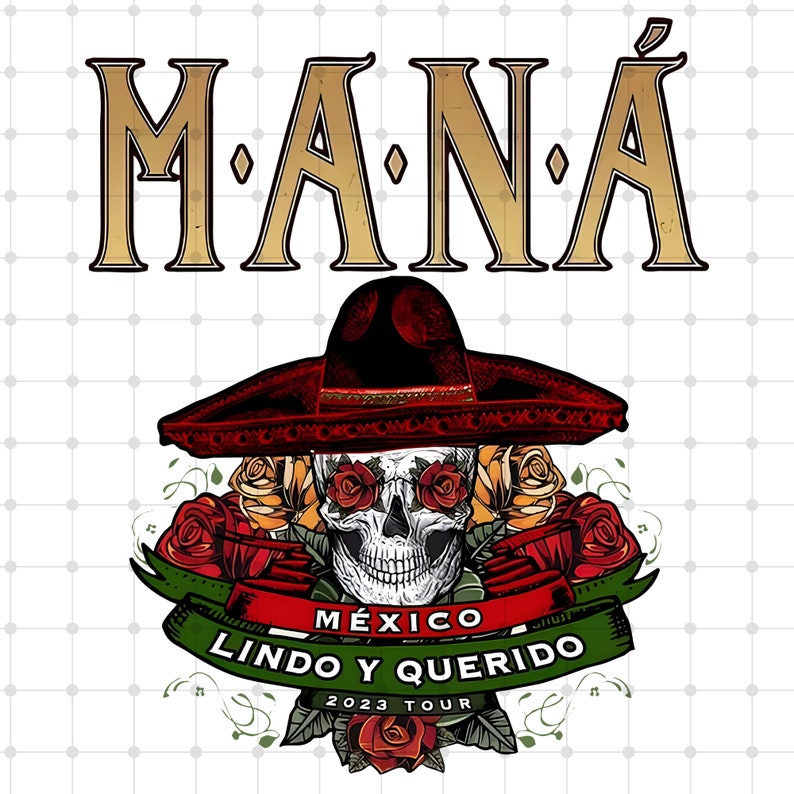 Music Tour 2024 Png, Maná México Lindo y Querid Png, Digtal Download zdjęcie 7