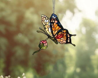 Butterfly Suncatcher, Butterfly Acrylic Window Hanging Art Decoration, Butterfly Suncatcher Decor, Suncatcher Ornament,Home decoration