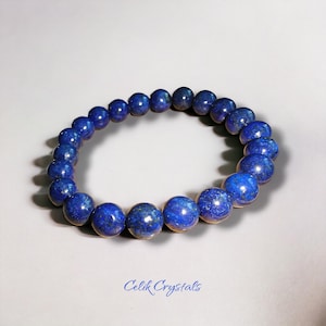 Lapis Lazuli Bracelet AAA Natural Stones For Men or Women Third Eye Chakra