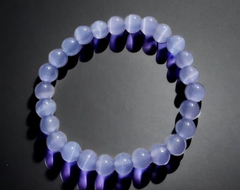 Ten Dollar Special! Purple Cat&#39;s Eye Crystal Bracelet - 8mm