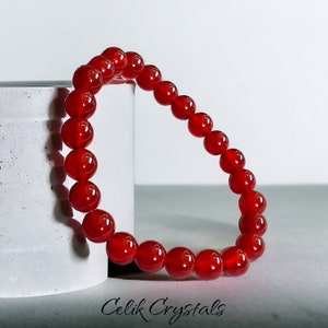 Carnelian Bracelet Healing Stones Natural Crystal Bracelet Gift For Women Or Men 6, 8 and 10mm