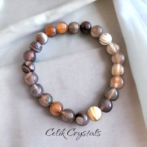 Botswana Agate Women&#39;s Healing Bracelet 6 or 8mm