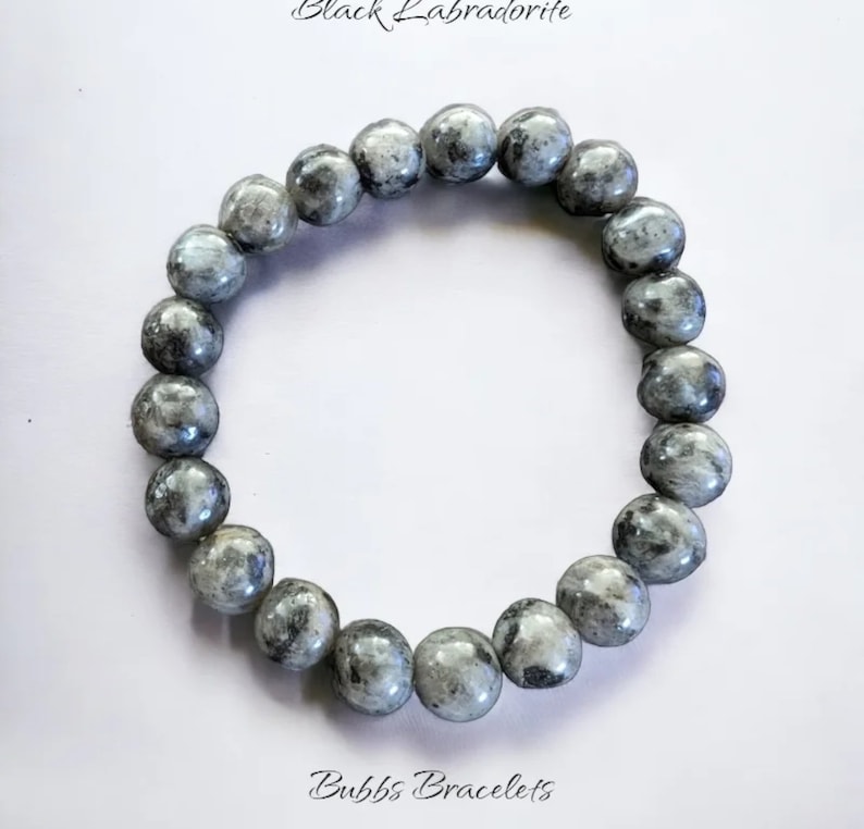 Sale Labradorite Bracelet Black Crystals Unisex - Etsy