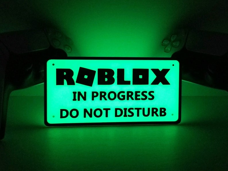 ROBLOX Glow in the Dark Decorative Gaming Sign 