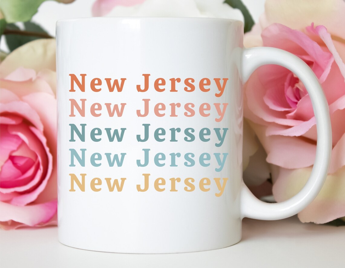 New Jersey Mug New Jersey Gifts New Jersey State Gifts Retro Etsy