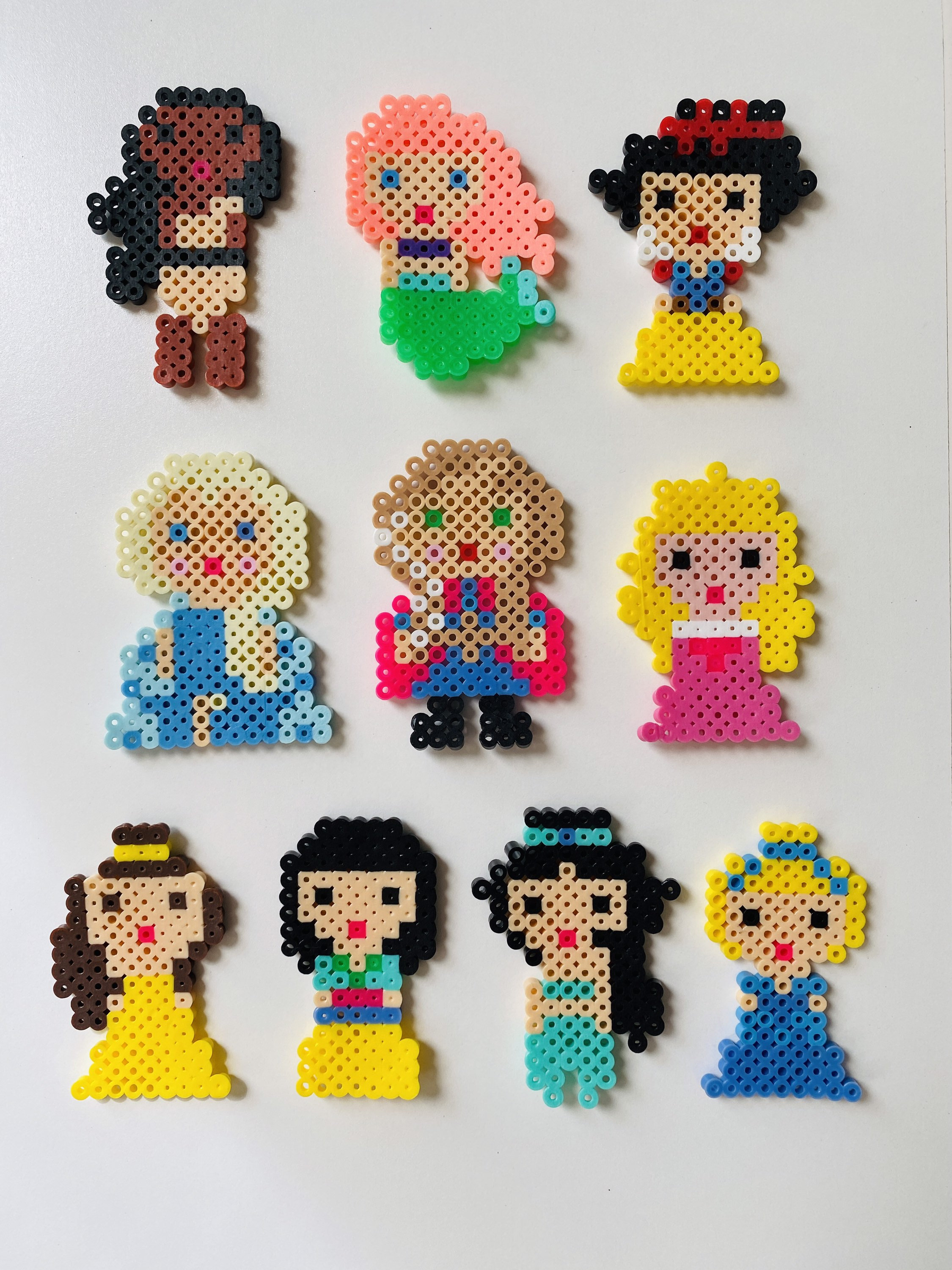Cute perler bead Disney princess set Etsy