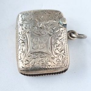 Silver vesta or match case, antique, hallmarked, NR/849