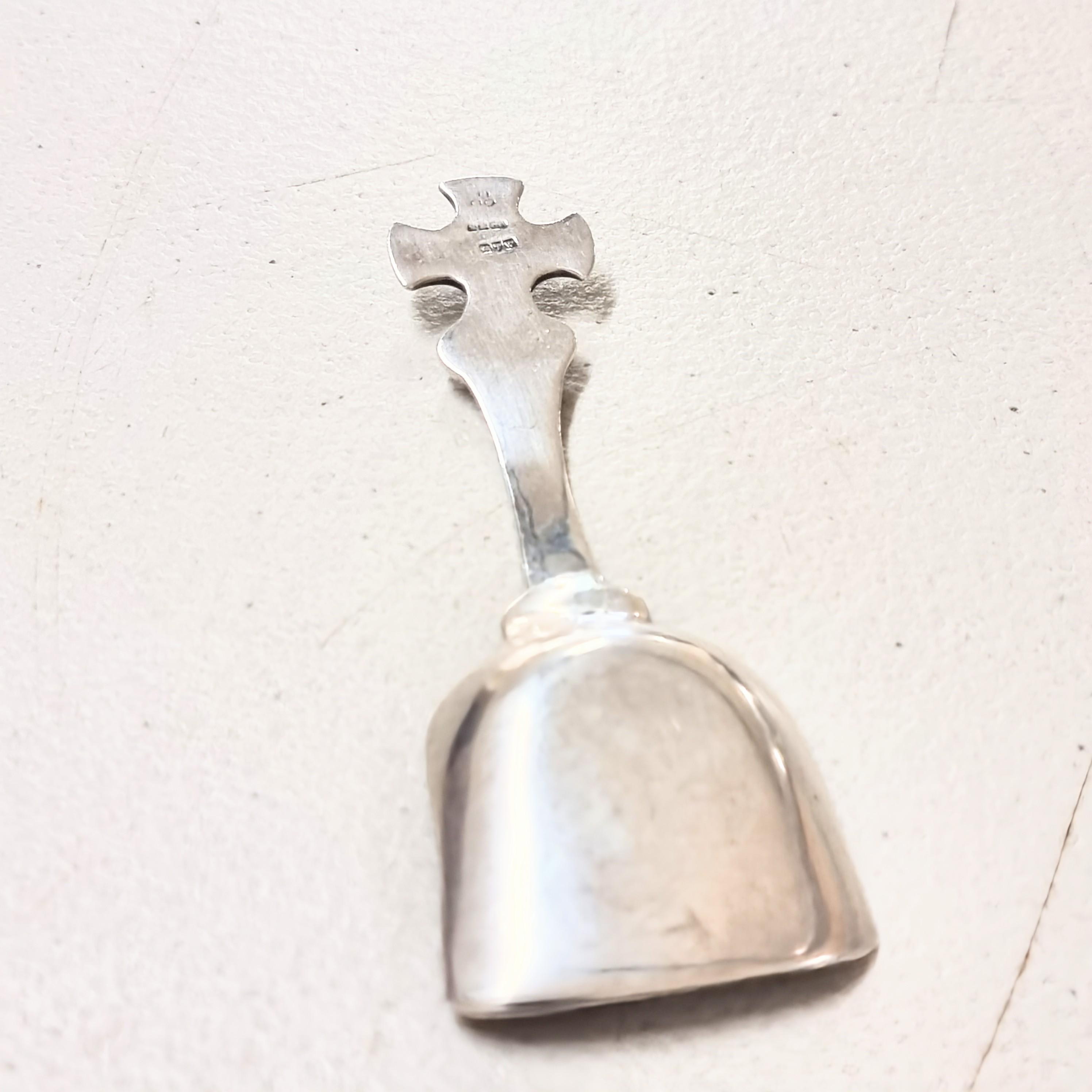 Celtic Cross Topped Tea Caddy Spoon, Sterling Silver, Vintage 1947. Nr ...