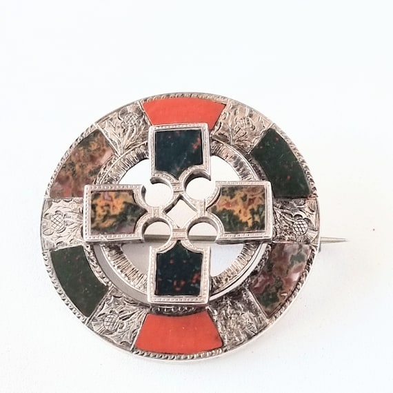 Scottish  antique sterling silver and coloured ag… - image 1