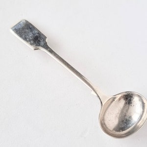 Antique, sterling silver salt spoon, Victorian 1848.