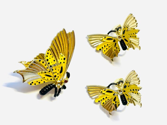 Vintage Jewelry Sarah Coventry Butterfly in Black… - image 10