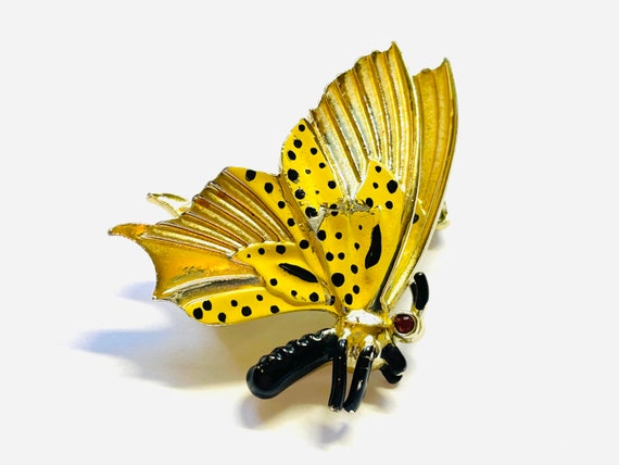 Vintage Jewelry Sarah Coventry Butterfly in Black… - image 4